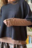 Essential Cashmere Blend Sheer Layering Top Chocolate